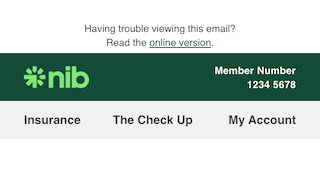 Email mobile header