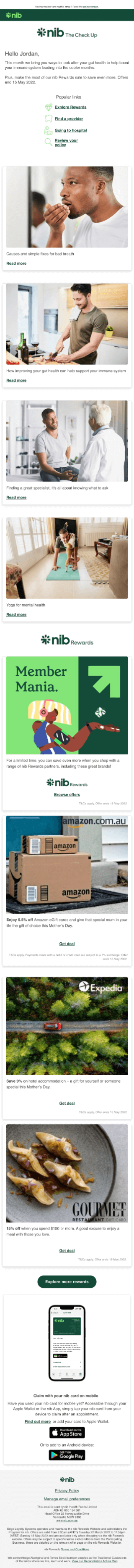 Newsletter mobile template