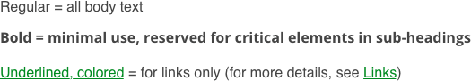 Email type styles